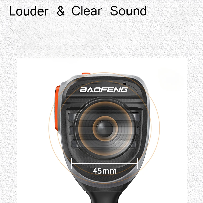 Baofeng micrófono altavoz UV68 Pro Max V2 Walkie Talkie impermeable PTT micrófono para UV9R Pro UV S22 Pro V2 BF 9700 GT 3WP Ham Radio