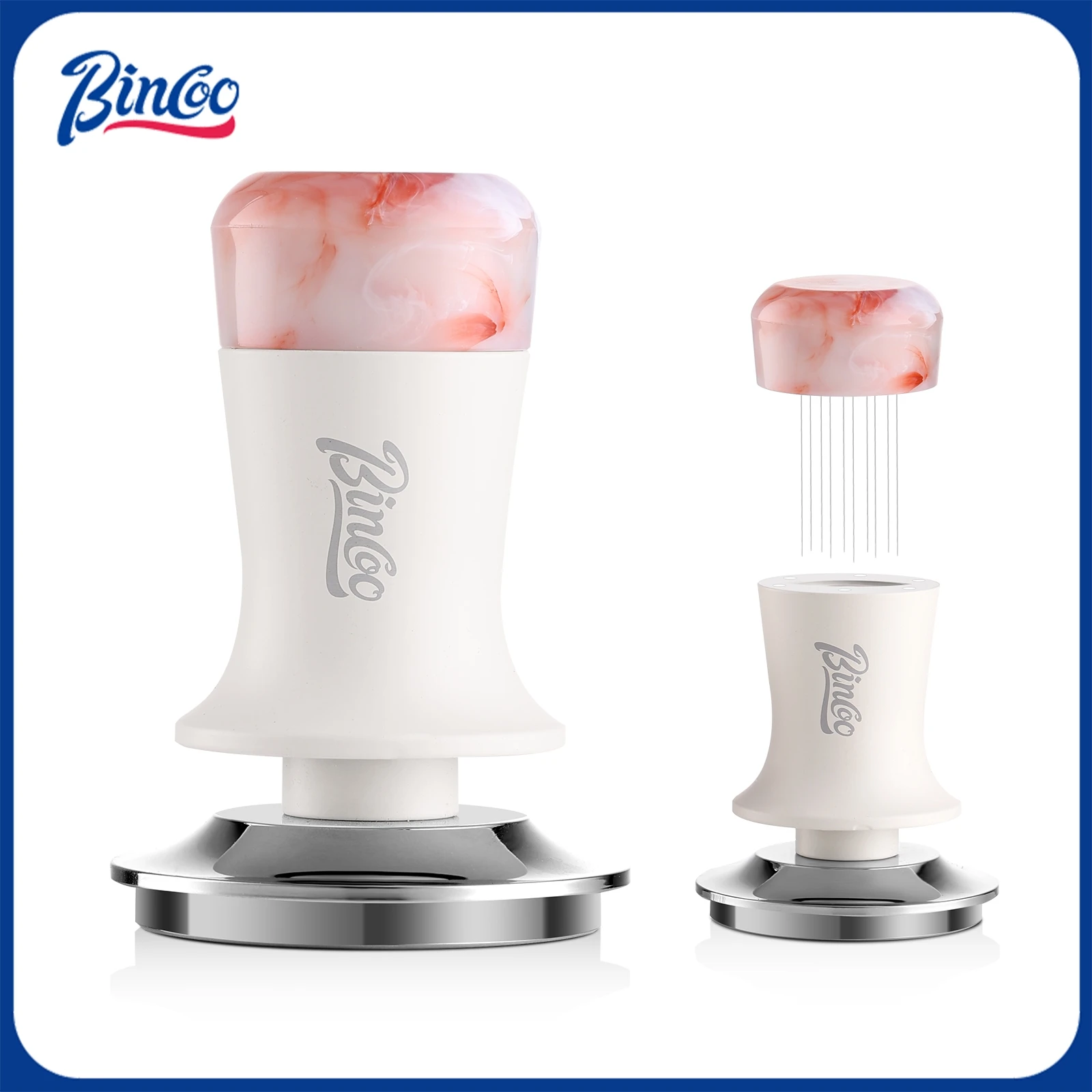 

Bincoo Espresso WDT Tool и набор пружинных тамперов 51/58 мм, универсальная игла для распределения кофе и калиброванный инструмент для утрамбовки