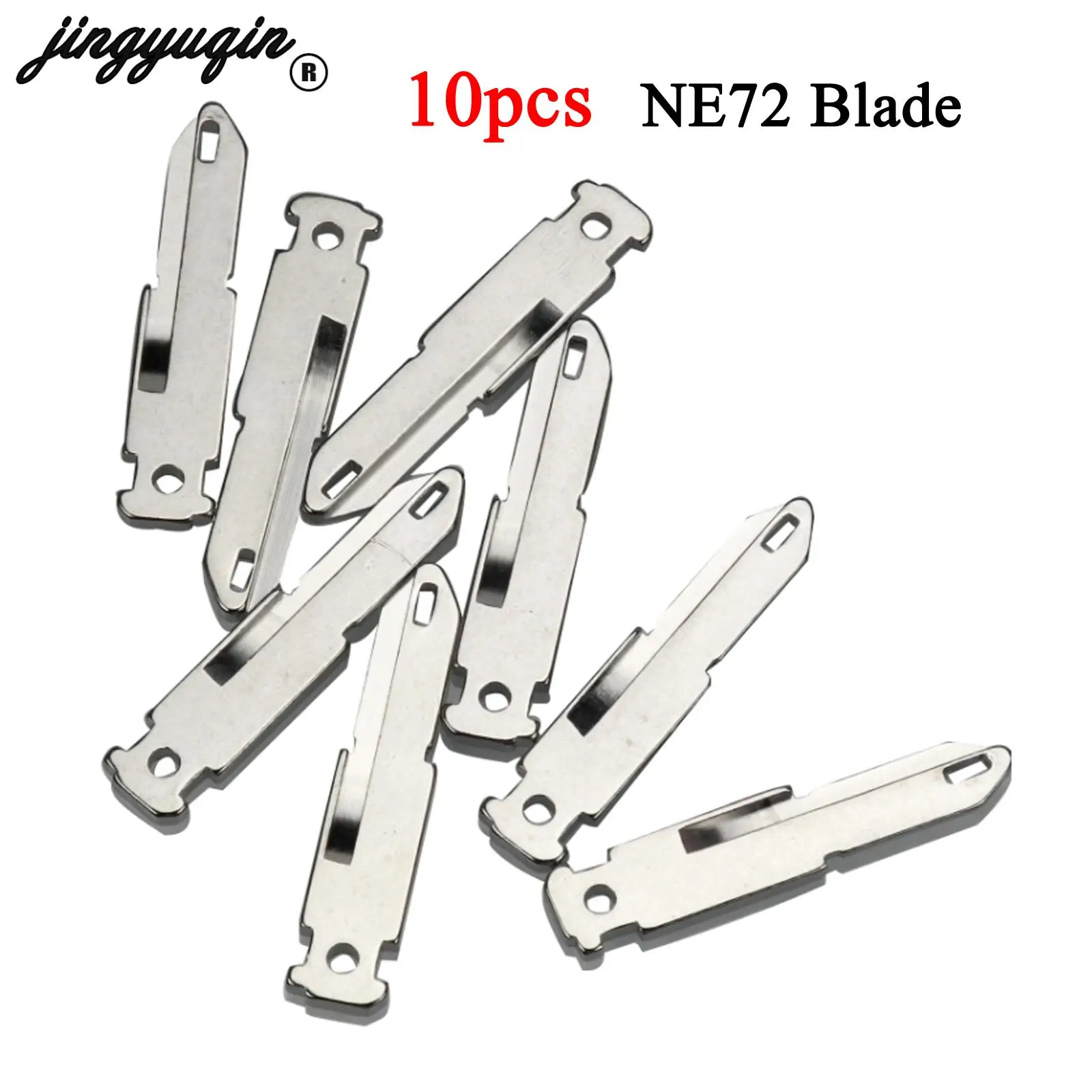 

jingyuqin 10PCS NE72 Blade For Renault Duster Logan Fluence Clio Citroen for Peugeot 206 306 406 106 Car Key Blade Replacement