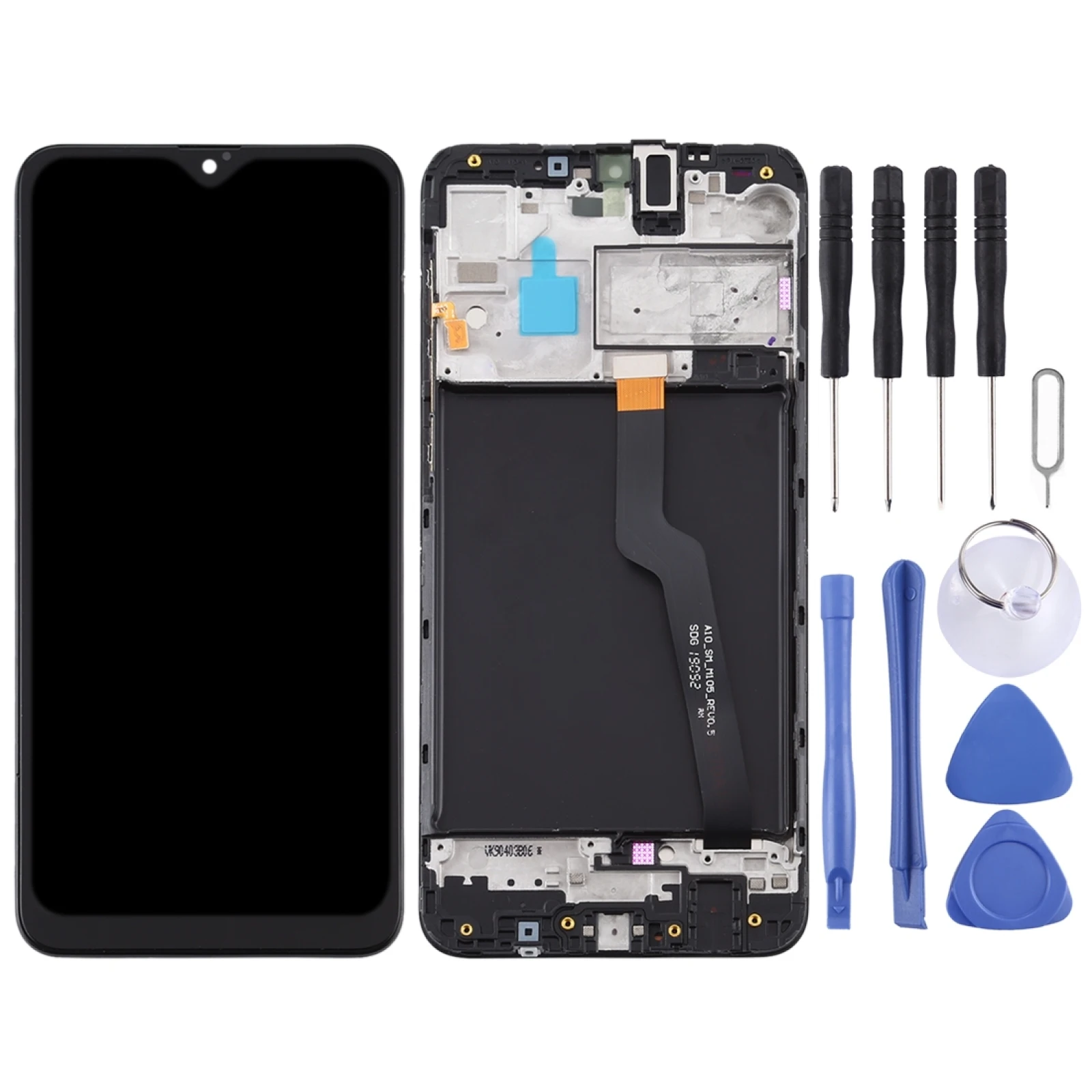 

OEM LCD Screen for Samsung Galaxy A10 / SM-A105F (Single Card Version) Digitizer Full Assembly with Frame