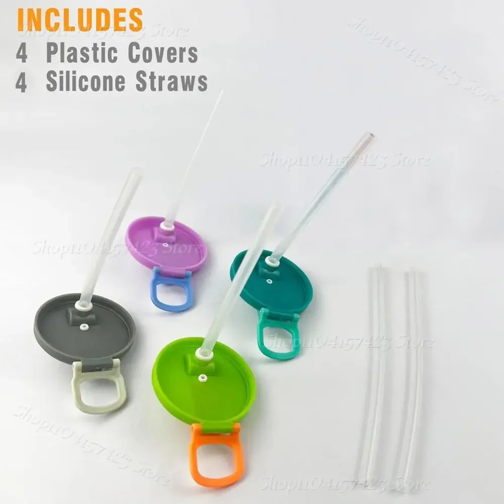 

Silicone Straw Soda Can Lids Reusable Silicone Sealing Lid for Beer Drinks Juice Coke Beverage Fits Standard Cans Protector Cup