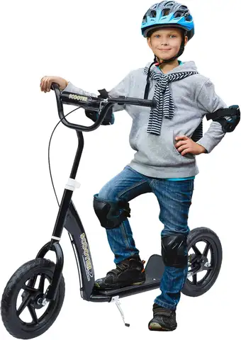 Kick Scooter for Kids 5-12 Years Old, Big Wheel Kids Scooter with Adjustable Height Handlebar, Non-Slip Footplate, Rear Brake