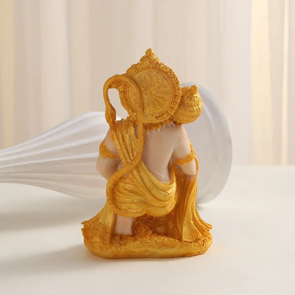 New Resin Craft Statue Indian Monkey God Hanuman Temple Decoration Home Decoration Accessories  Fairy Garden  Home Decor