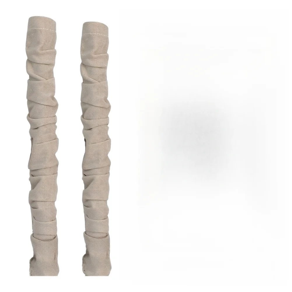 Chandelier Chain Fabric Cover Set 2 Units 6 Ft Each Cotton Linen Cable Protector for Light Fixture Wire Organization