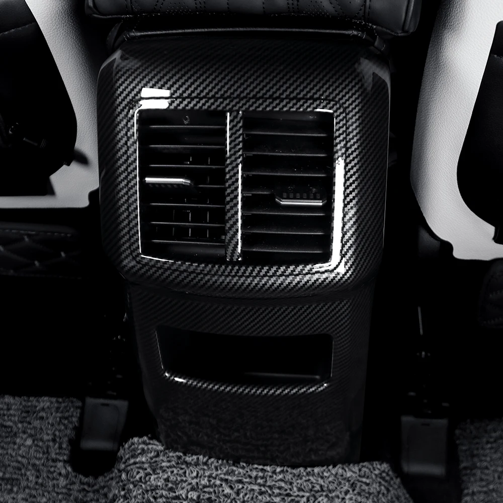 

For Kia Sportage NQ5 Decoration Accessories Tuning Car Interior Carbon Fiber Rear Seat Air Conditional AC Vent Frame Trim Cover