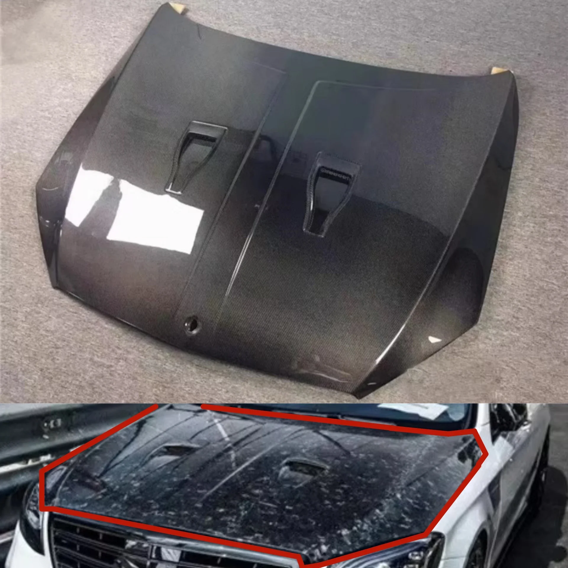 New Style Forged Carbon Fiber Engine Hood for Mercedes Benz W222 S320 S350 S63 S65 Convert Light Weight Bonnet Car Accessories