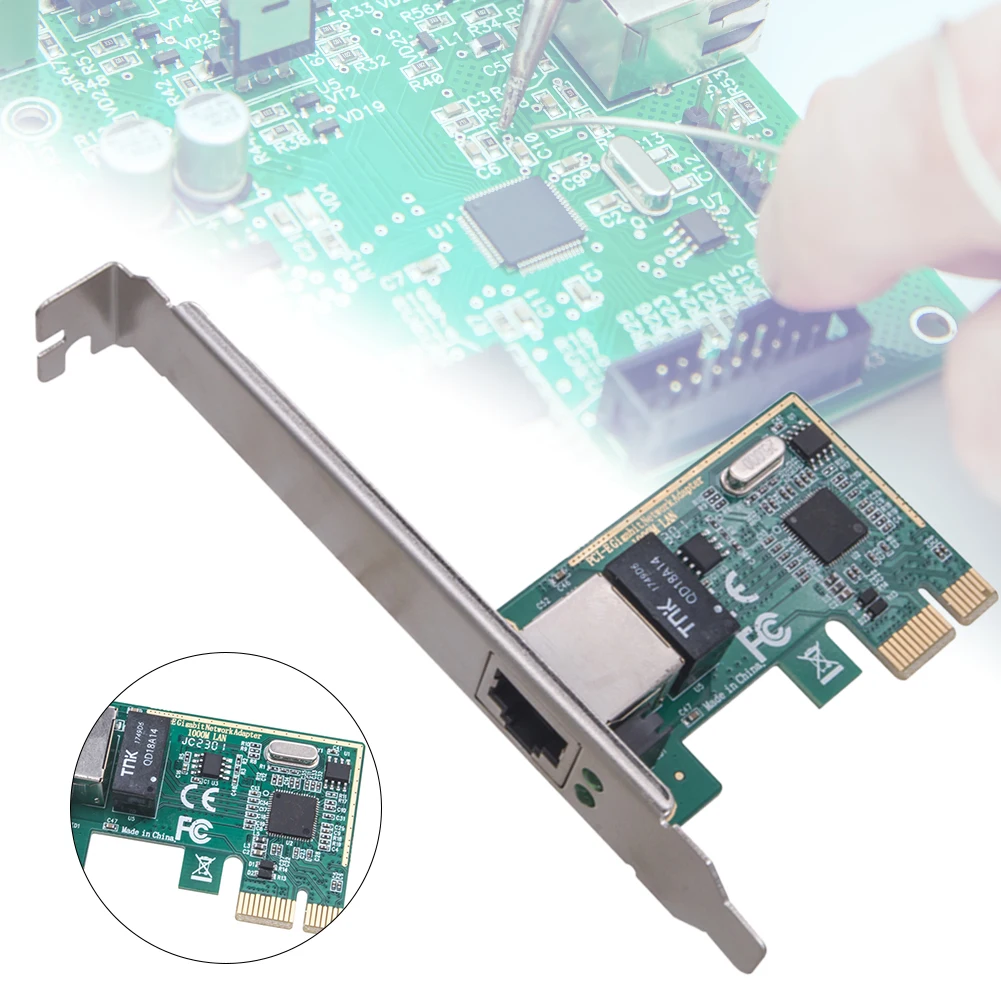10/100/1000 متر جيجابت إيثرنت PCI Express PCI-E بطاقة الشبكة RJ45 LAN محول جيجابت إيثرنت LAN PCI بطاقة تحكم الشبكة