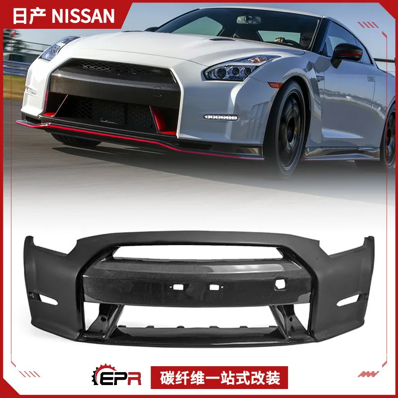 

Suitable for Nissan Ares GTR R35 Nismo model, carbon fiber modified parts, front bar large surround, front bumper