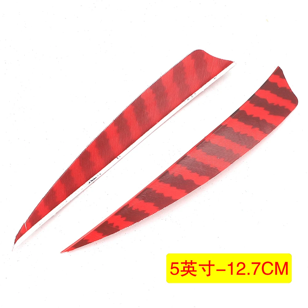 24Pcs 3 zoll 4 zoll 5 Zoll Schild Cut Pfeil Federn Gestreiften Echten Türkei Cut Feder Bogenschießen Zubehör Befiederung federn – Detail 22
