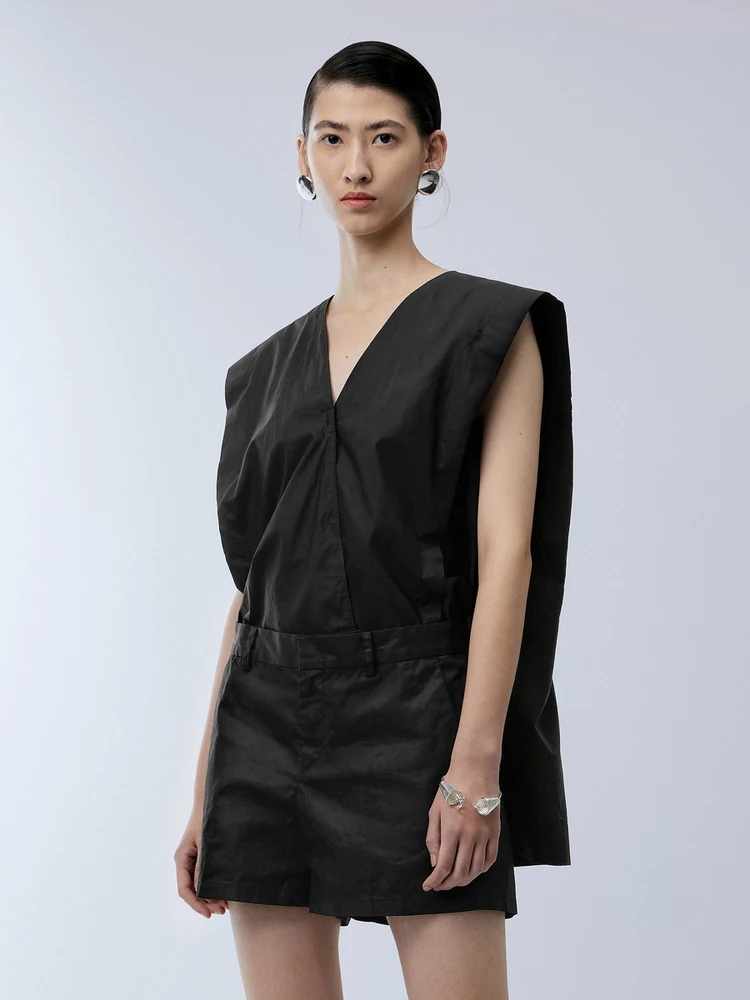 JNBY Frühling Sommer Thin ort Sve V-Ne Damen Rer mit Orts Pendelnfreundlich Bequeme Passform Lässiges Outfit