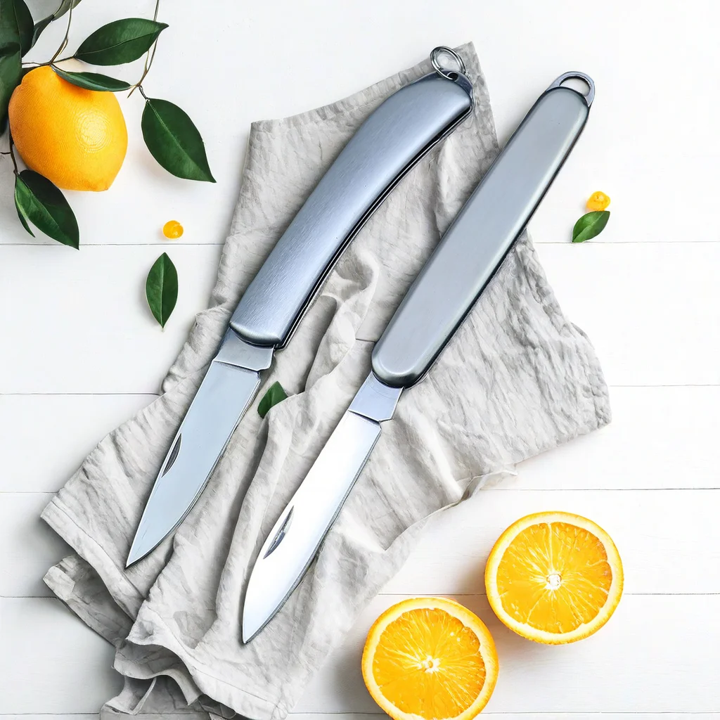 Folding Fruit Knife Camping Kitchen Sharp Mini Folding Stainless Steel Pocket Outdoor Pocket Practical Travel Portability Knives