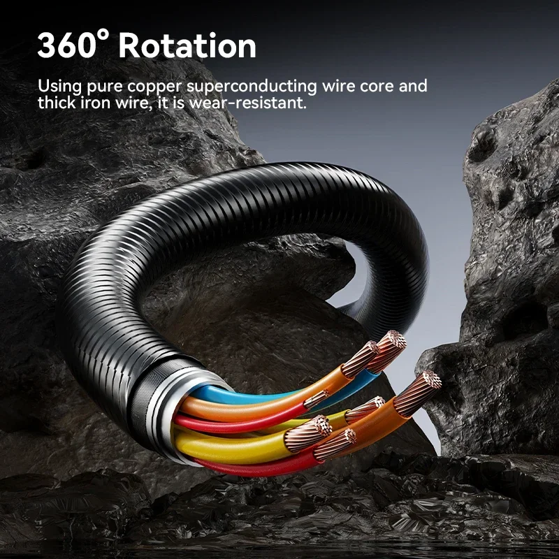 ANESOK S30 cámara boroscopio de motor inspección lente única 6mm 1M Cable dos vías cámara Industrial de 360 grados