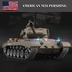 Henglong 1:16  3838-1 American M26 Pershing Heavy Tank Rc Model  Metal Tank Simulation Model Remote Control Athletic Toys