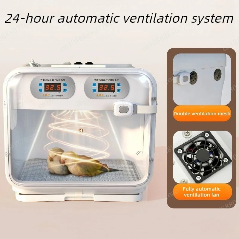 Parrot Breeding Cage Breathable Lighting Thermostatic Bird Incubator Temperature Control Large Space Parrot Nest Bird Nurseries