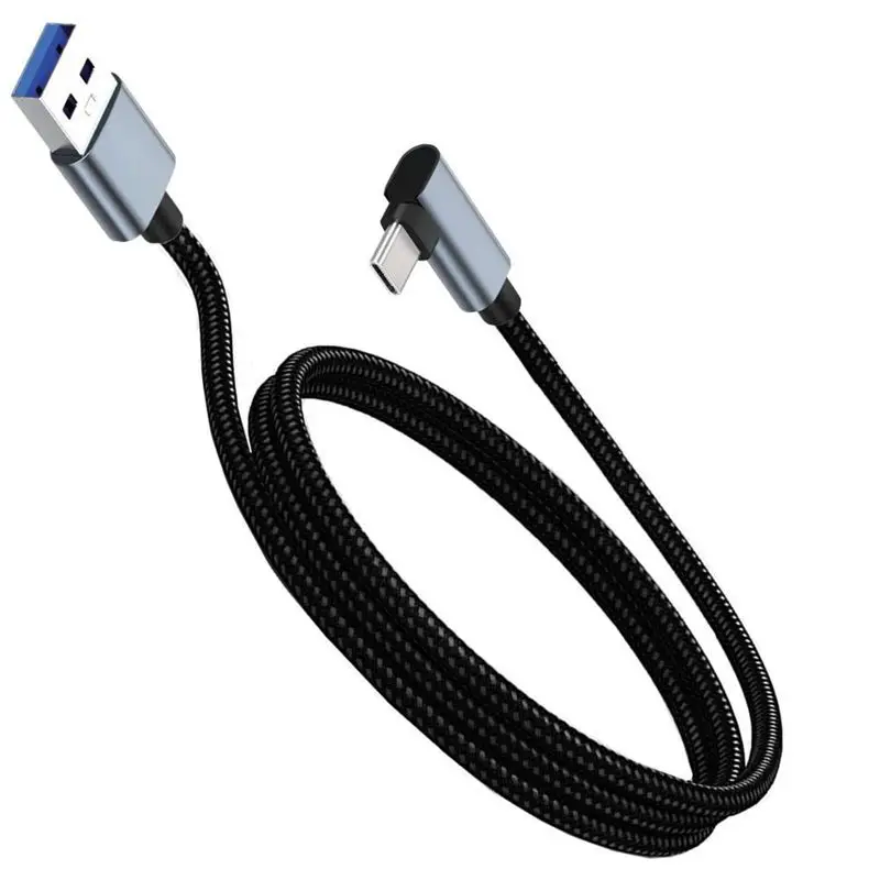 USB 3.0 (Type-A) Male to USB 3.1 (Type-C) 90 Degree Bend Angle 5GB Transmission Speed Computer Laptop Phone Data Charging Cable