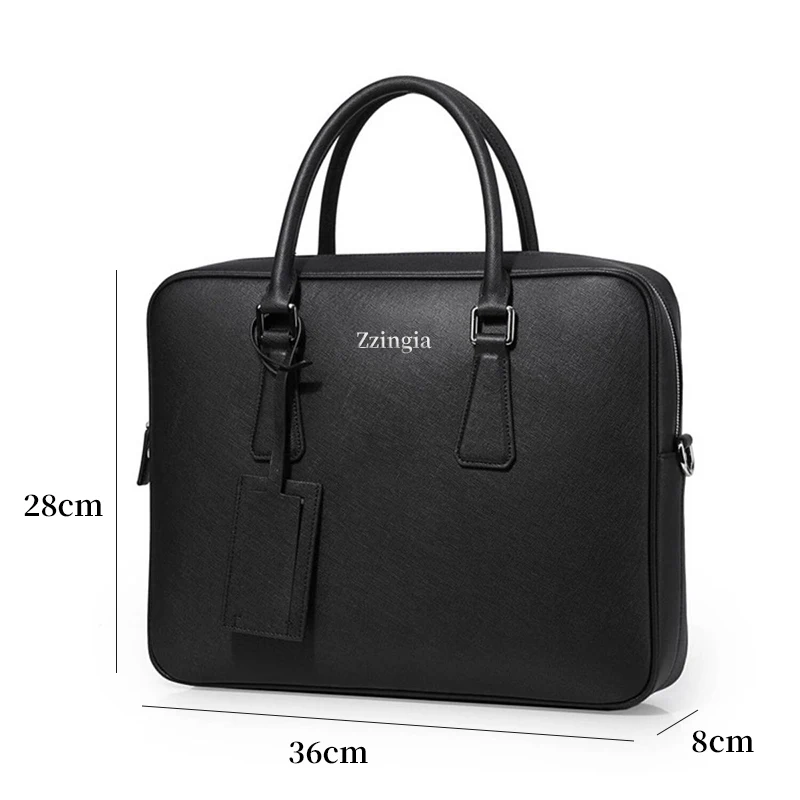 

zzingia Men's handbag Leather One Shoulder Crossbody bag new men's bag luxury business computer briefcase