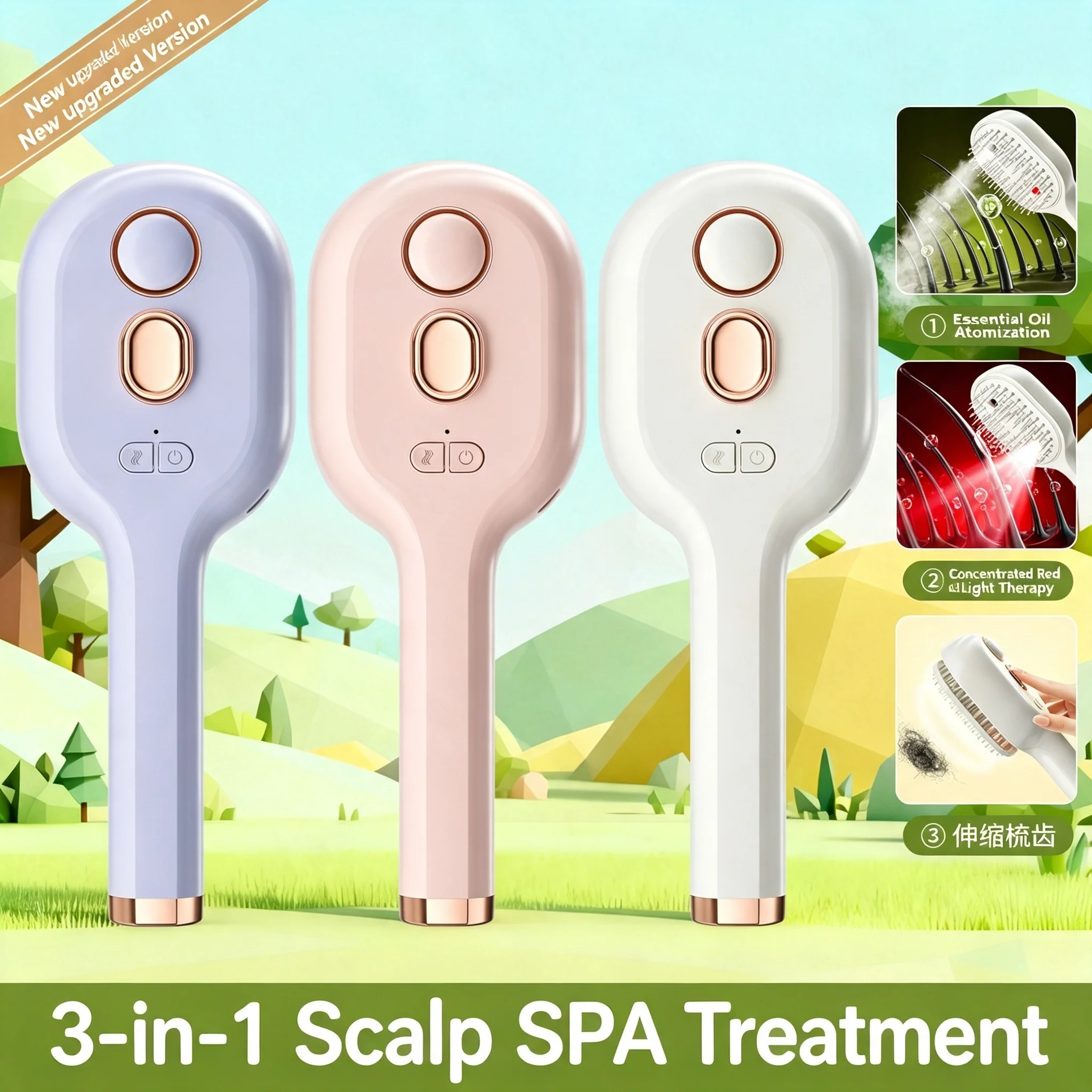 Escova Massageadora Elétrica p - Hair Care Essential Oil Atomizing avaliação e preço