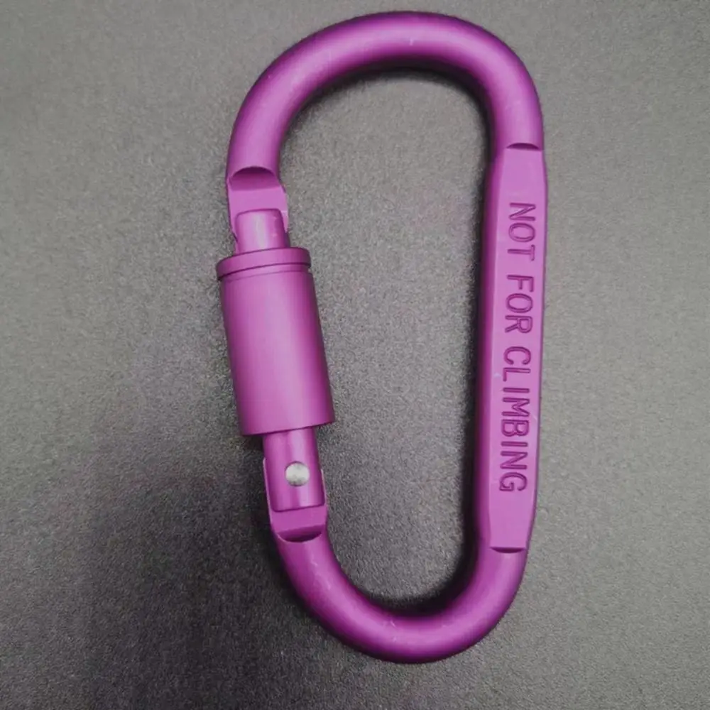 High Quality Multi Colors Sports Keychain Aluminium Alloy with Lock Climbing Button Camping Hiking Hook Outdoor Tool