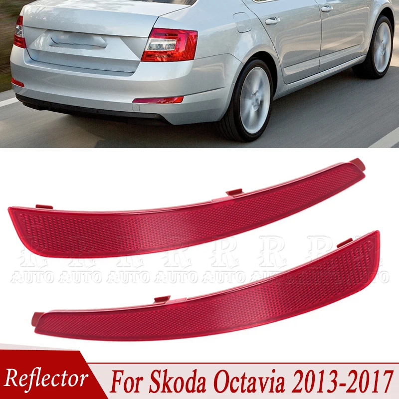 Decorative Stop Brake Light For Skoda Octavia 2013 2014 2015-2017 Rear Bumper Reflector Light Warning Light 5E5945105 5E5945106