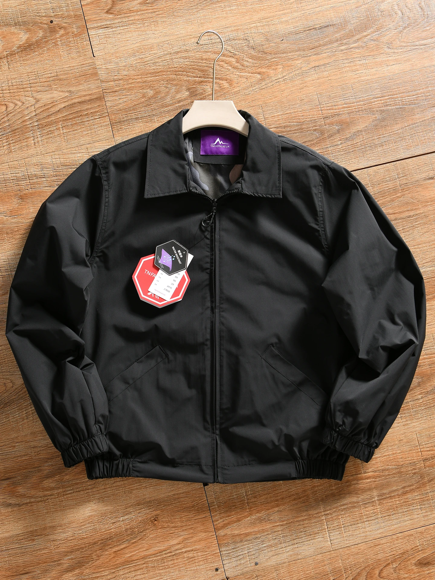 Men's Outdoor Windproof Jacket Simple Commute Autumn Winter Polyester Nylon Composite Fiber Zipper Closure Long Sleeve Coat