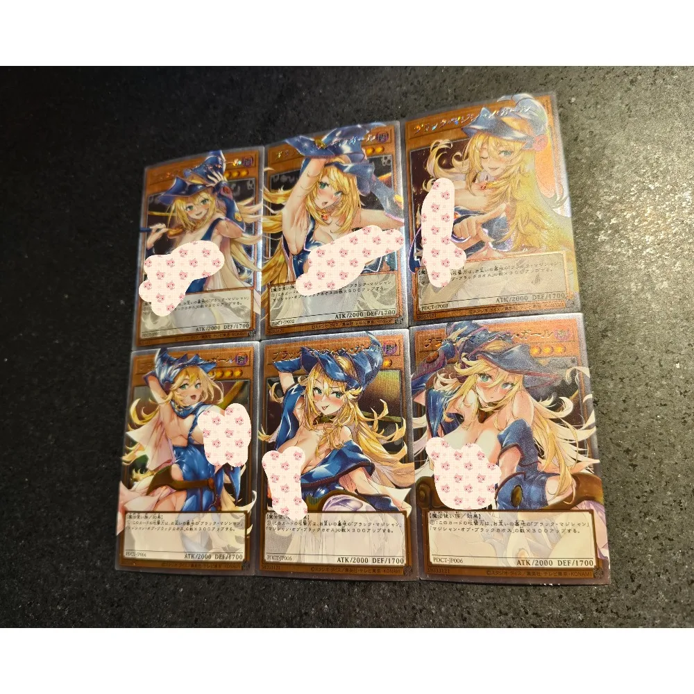 6 قطعة/المجموعة يو غي أوه! الظلام الساحر فتاة ذاتية الصنع سلسلة صغيرة جديدة أنيمي الكرتون الطرفية لعبة جمع بطاقة هدية عيد #2