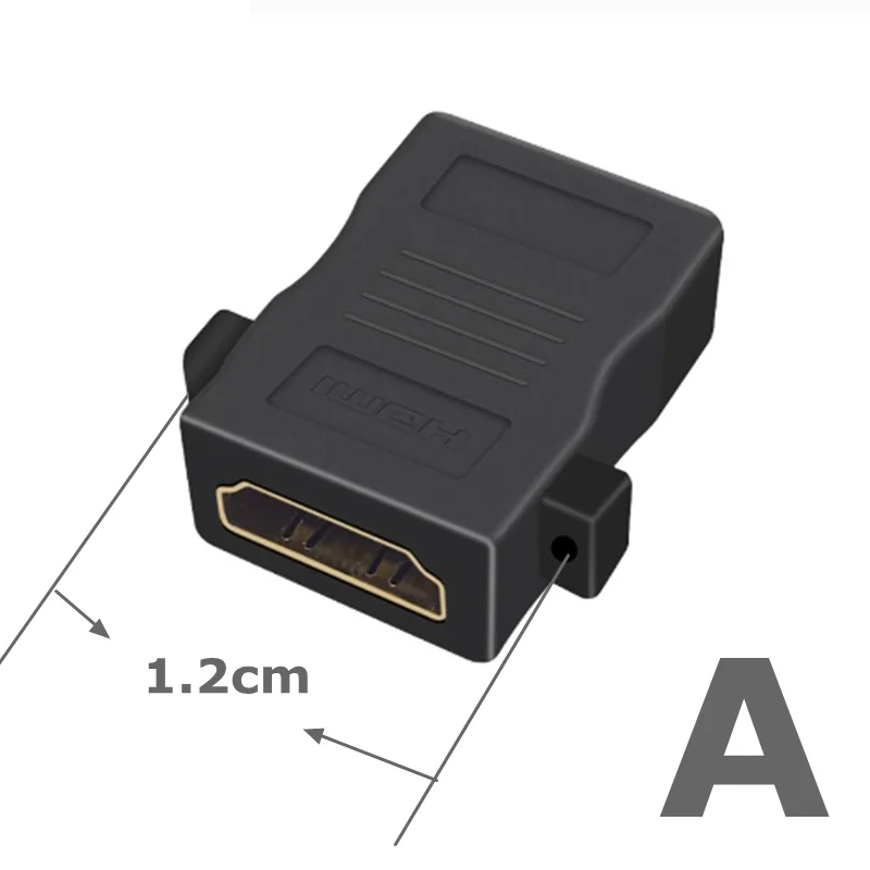 For HDMI-compatible Female to Female with Ear Nut Panel Head, Chassis Head, Fixed High-Definition Extension Head M2.5 Metric