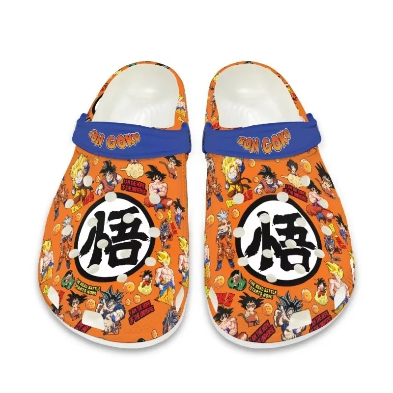 Сандалии унисекс в стиле аниме Dragon Ball, нескользящая пляжная обувь, тапочки из ЭВА на толстой танкетке с вентиляционными отверстиями для летнего подарка