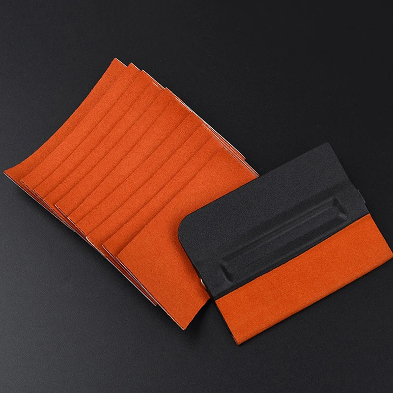 10 قطع 5 × 10 سم من قماش الجلد السويدي لممسحة بطاقات 10 سم، لفافة سيارة من الفينيل ومكشطة لون النافذة - قابلة للاستبدال، حافة مقاومة للخدش #3