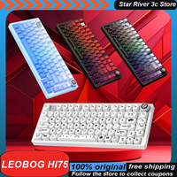 LEOBOG Hi75 Mechanical Keyboard wired 81keys PBT Multi functional knob aluminum alloy Hot plug RGB Customized gaming keyboard