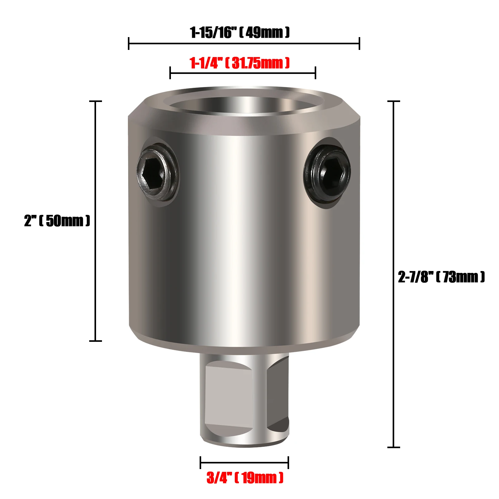 3/4" (19.05mm) Weldon Shank Clamping Adapter Change-over To 1-1/4" (31.75mm) Annular Cutter Arbor Adapter 3/4" To 1-1/4"