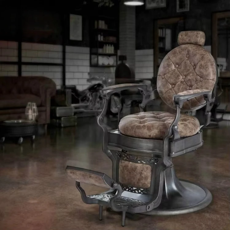 

Парикмахерское кресло в винтажном стиле высокого качества; супер кресло для стрижки волос для парикмахерской; прямая продажа с фабрики, оборудование для красоты волос