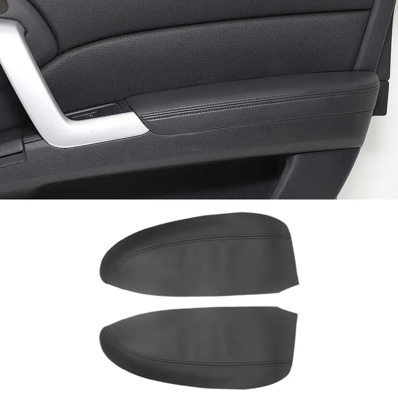 2Pcs Microfiber Leather Front Door Armrest Panel Cover Trim Car Interior Decor Accessories for Acura RDX 2007‑2012