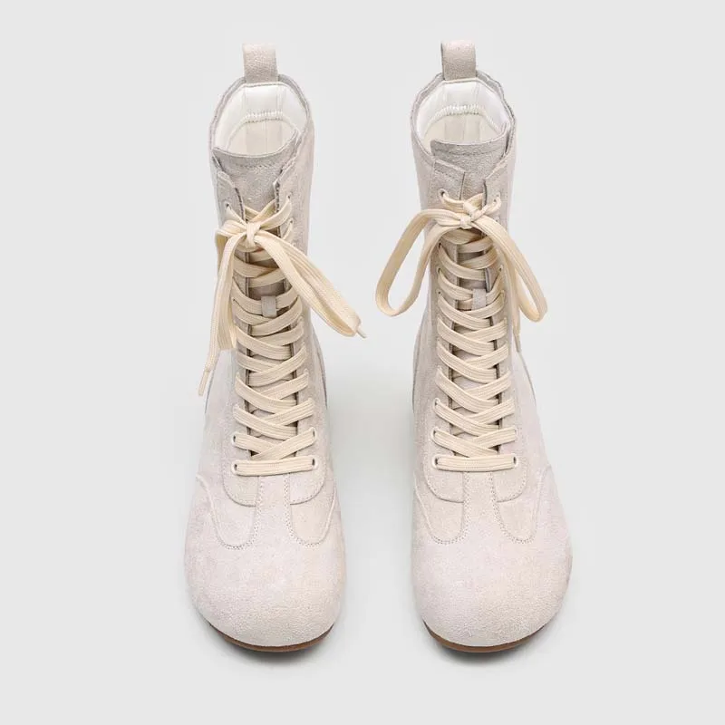 

Retro Frosted Men High Top Boots Niche Design High-end Texture Height Increasing Soft Comfortable Fashionable Commuting Boots