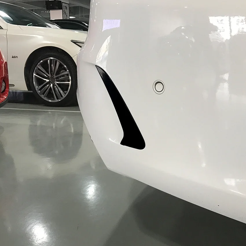 Rear Bumper Spoiler Side Canard For Mercedes For Benz C Class Estate S205 C180 C200 For AMG Black