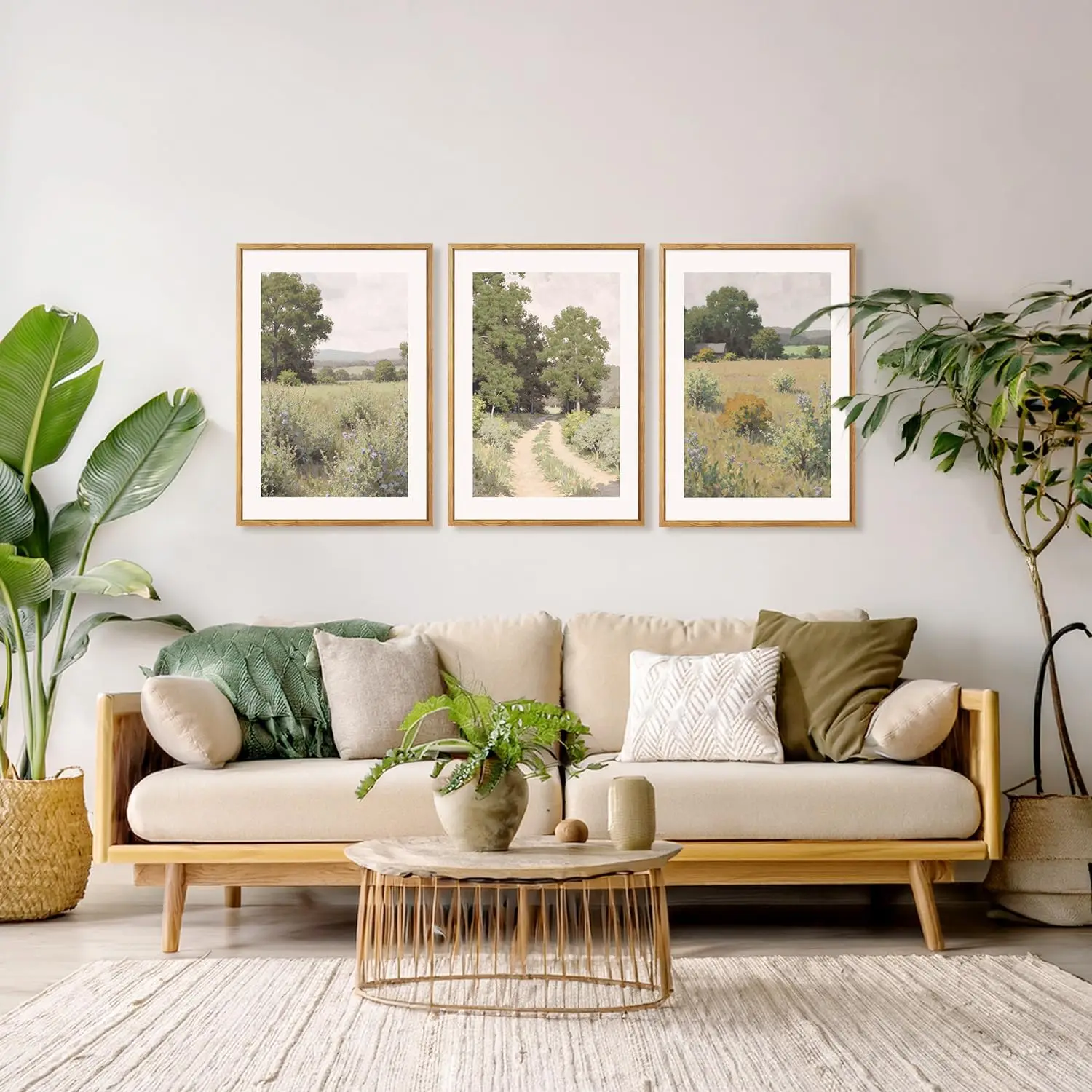 

3pcs Rural Landscape Canvas Wall Art Wall Decoration Living Rooms Bedrooms Offices Retro Art Printed Materials Home Decoration