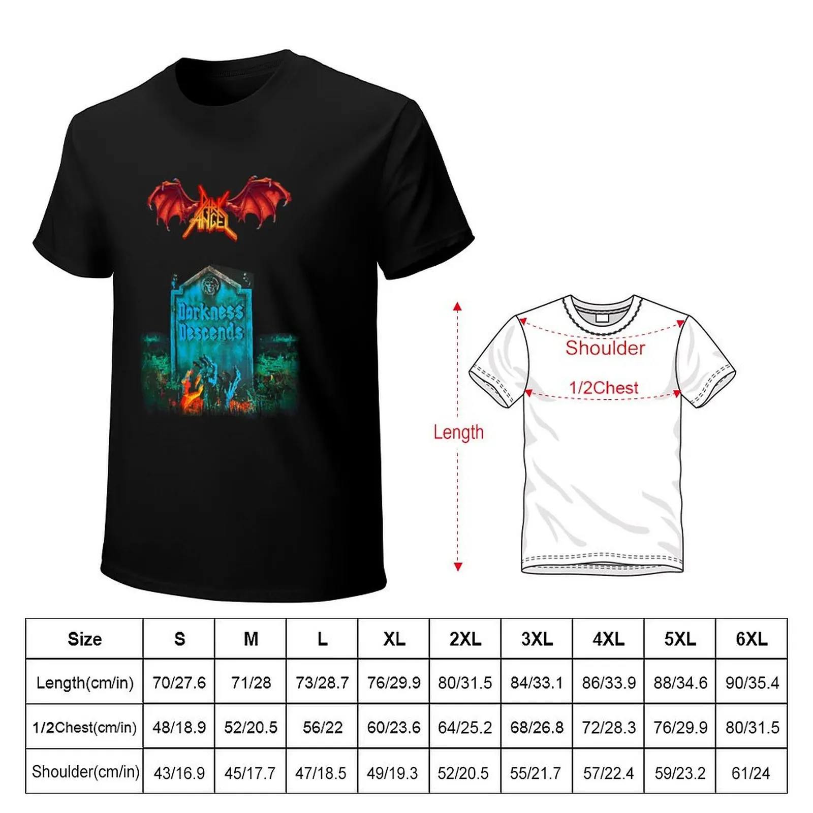People Call Me Dark Angel Darkness Descends Old School Us Thrash Metal Retro Vintage T-Shirt t shirt man casual T-Shirt