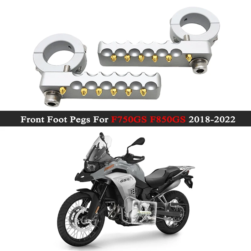 For BMW F750GS F850GS ADV F750 GS F 850GS F850 GS Adventure 2018-2022 Motorcycle Highway Front Foot Pegs Aluminum Foot Pedals