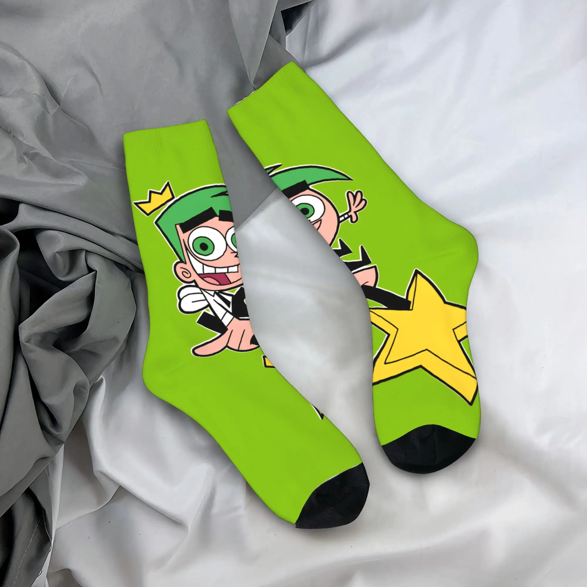 

Men's Socks Cosmo And Wanda Stockings Spring Elegant Soft Breathable Socks Graphic Outdoor Sports Non Slip Socks