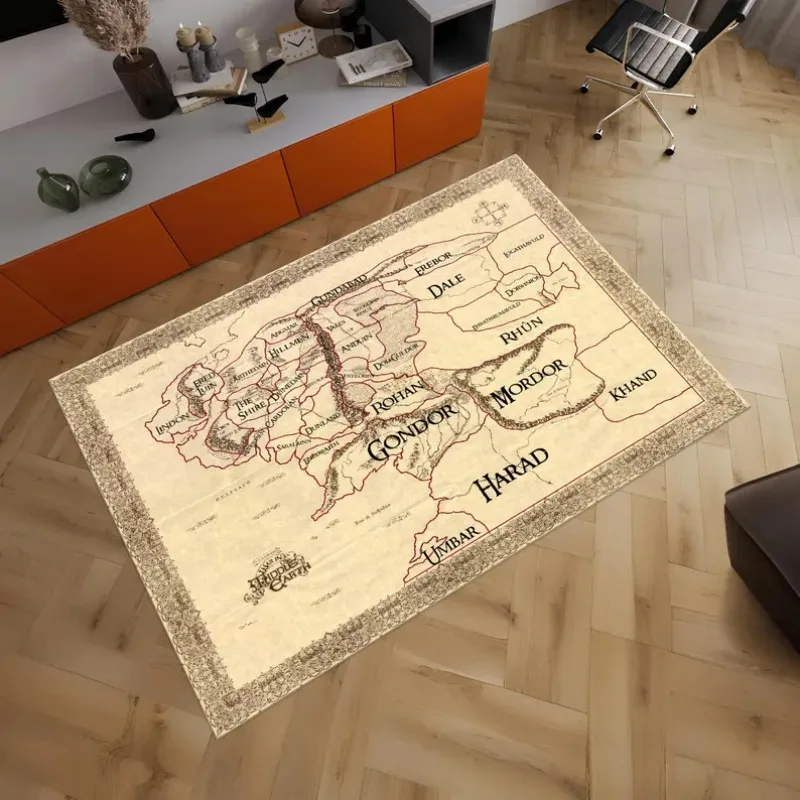 Azeroth Adventure World of Warcraft Map Rugs Cool and Popular Area Carpets Fantastic Floor Mats for Boys' Rooms and Movie Decor