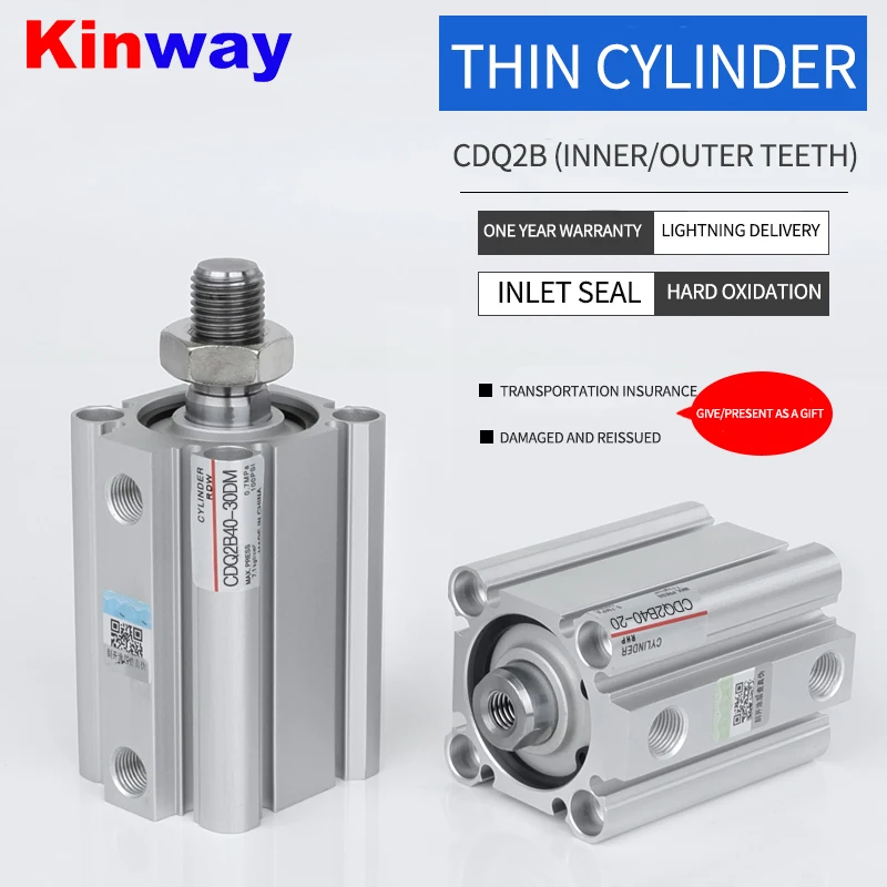 Pneumatic CDQ2B40-5D10D15D20D20D2530D40D50DMSMC thin cylinder