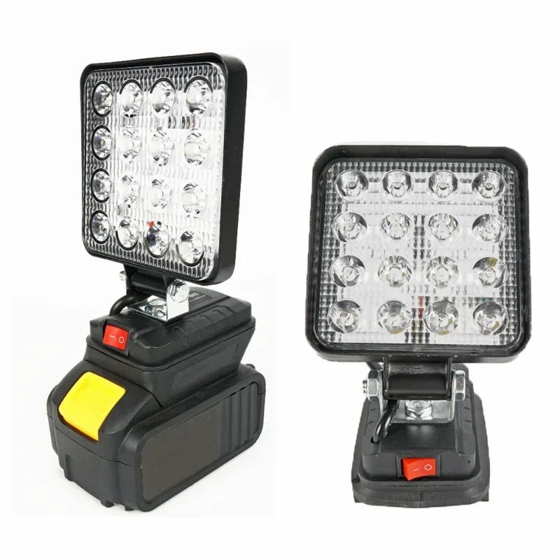 Cordless LED Work Light Flashlight Outdoors Flood Lights For Makita DeWalt Milwaukee 18V Lithium Battery Camping Hiking Lighting