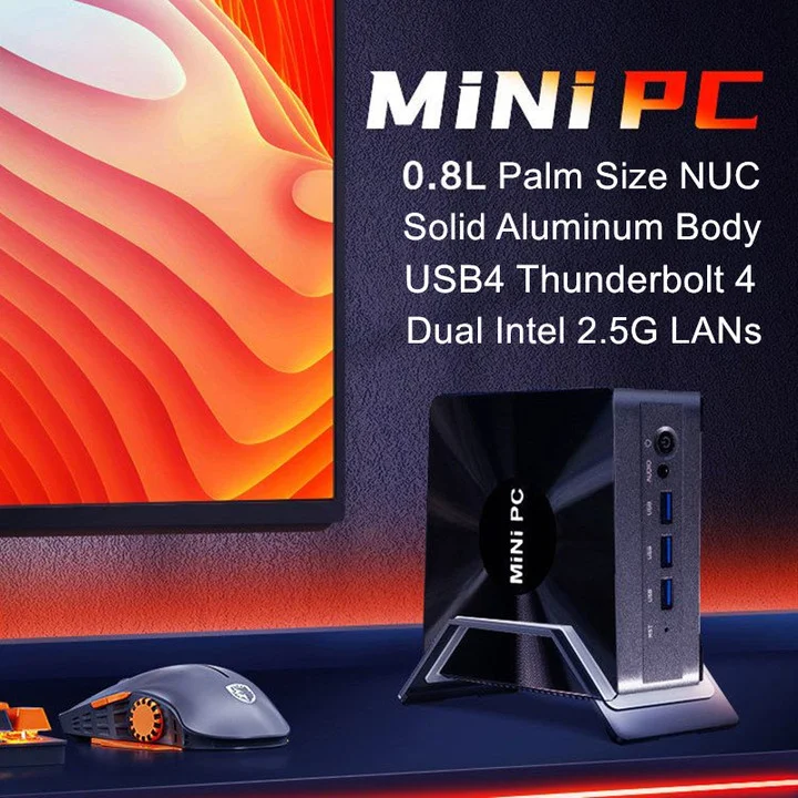 

2025 Cheap Nuc D17 Gaming Mini PC Intel i7 1360P/1365U ES Thunderbolt 4 2*DDR5 2*2.5G LAN Firewall Computer Windows 11 WiFi6E