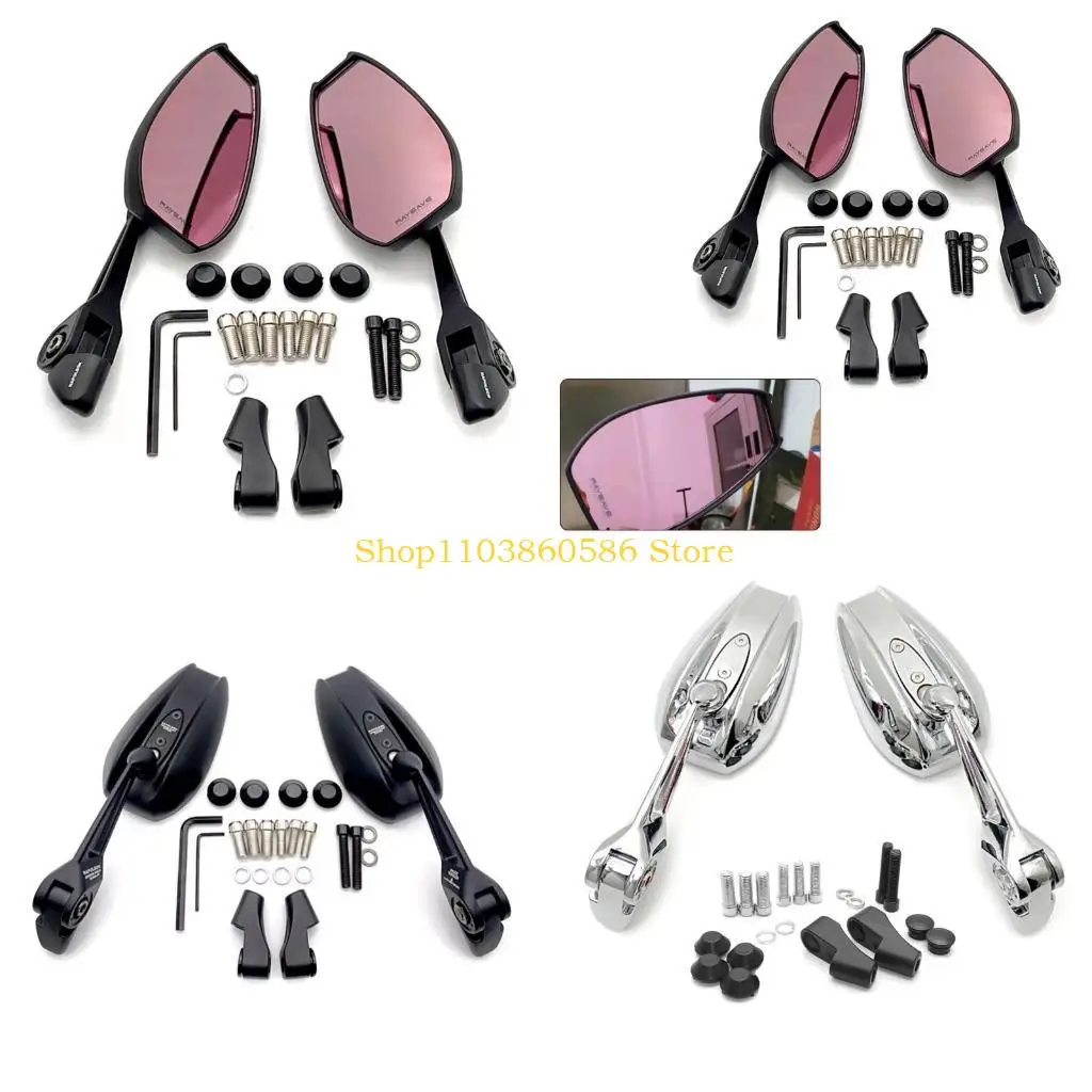 

242A 2x Adjustable Rearview Mirror Motorcycle Anti-glare for U+B U1D Electric Vehicle