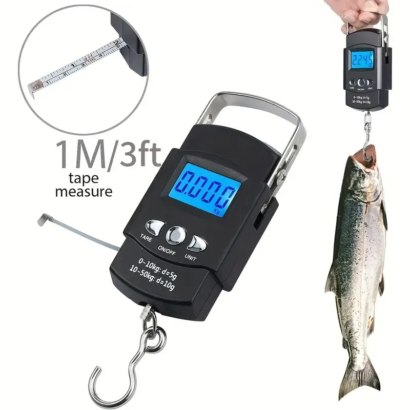 Electronic Digital Scale Travel Fish Luggage Hanging Hook Weight Portable LCD Mini Pocket Digital Travel Backlight Weight Tools