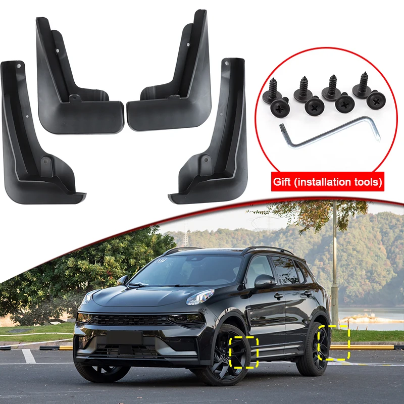 Car Styling For LYNK&CO 01 2021 2022 2023 ABS Car Mud Flaps Splash Guard Mudguards MudFlaps Front Rear Fender Auto Accessories