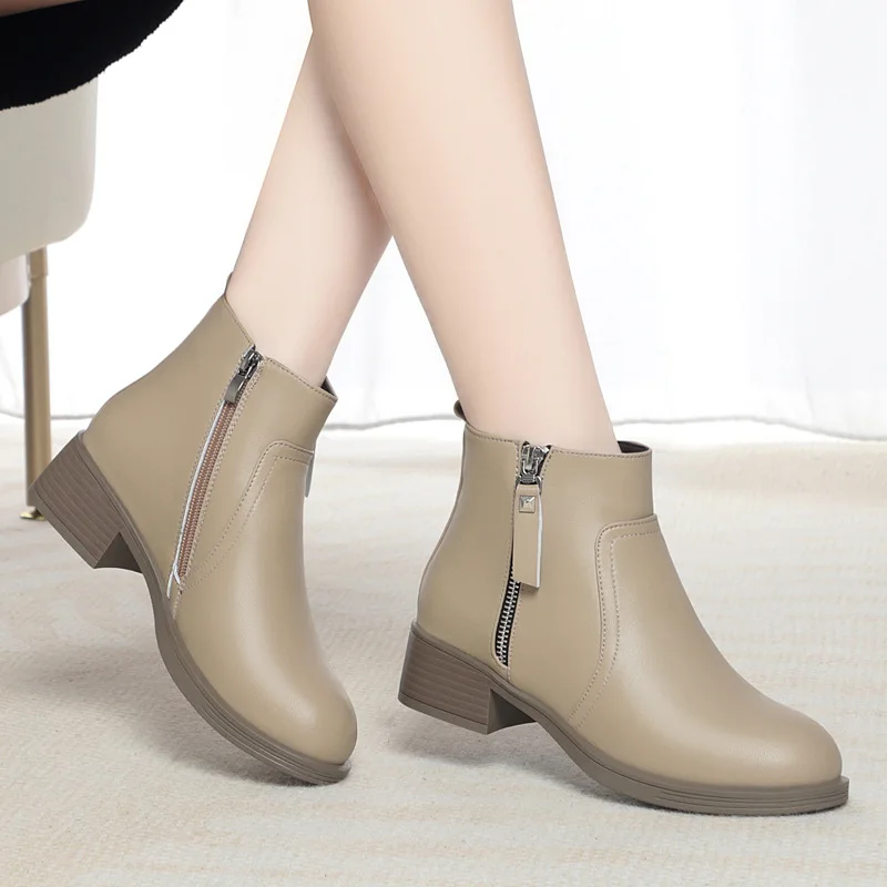 

Новые зимние женские повседневные ботинки на плоской подошве с вельветовой отделкой, короткие сапоги, женская обувь из шерсти, хлопка и кожи