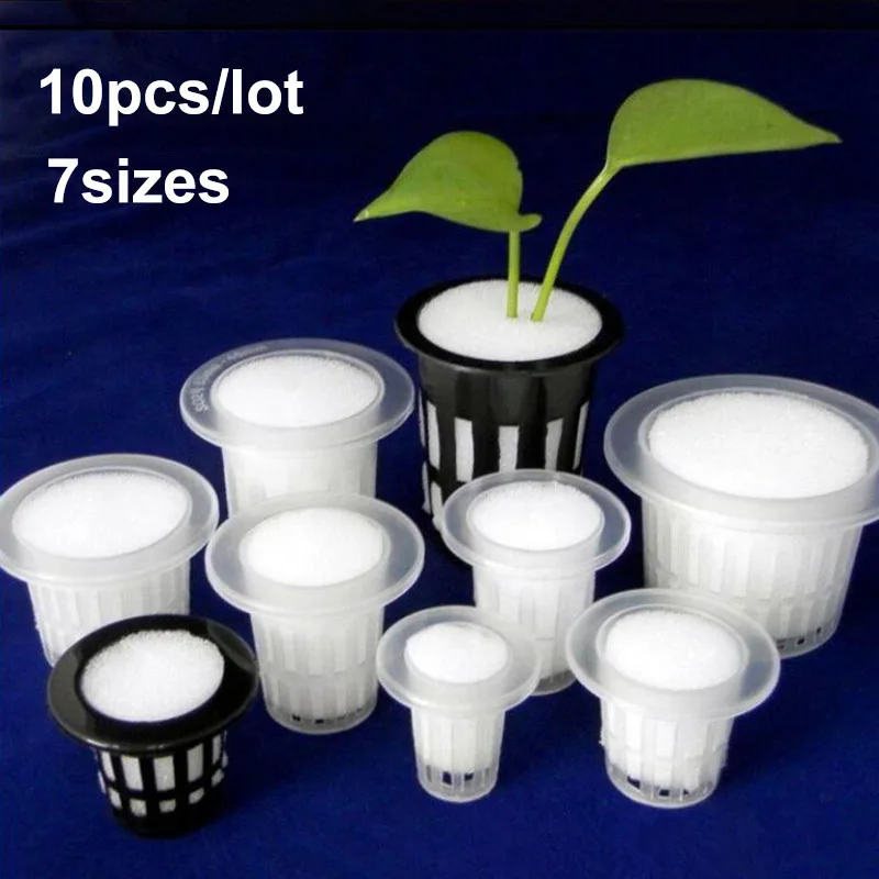 Soilless Mesh Plant Grow Pots Net Basket Holder Vegetable Nursery Cup tray Sponge Hydroponic Colonization K5