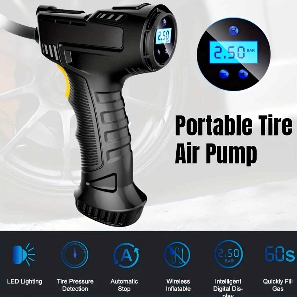 

120W Air Compressor Inflatable Pump - Digital Tire Inflator for Car Bicycle Balls