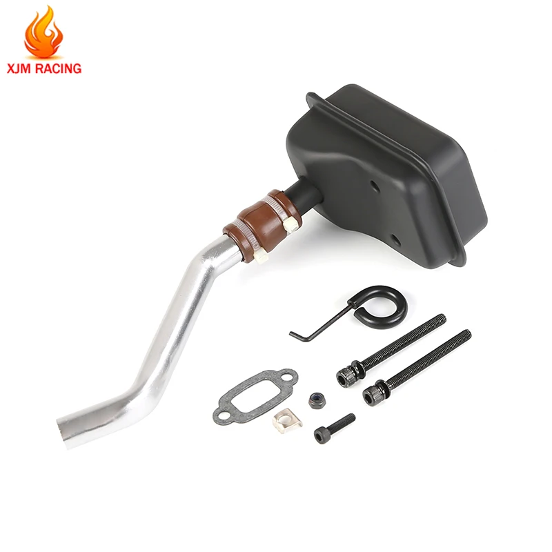 Metal Muffler or Exhaust Pipe Kit for Zenoah CY ROVAN TSRC XJM FLMLF 23CC-36CC Engine for 1/5 HPI ROFUN KM BAJA LT FG RedCat