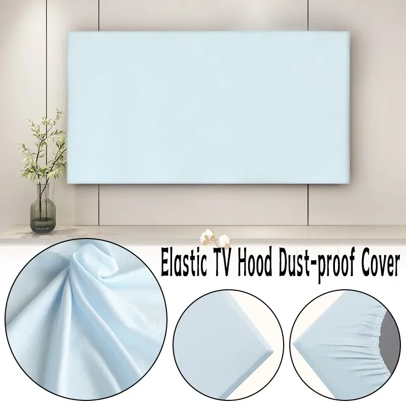 

32 To 85 Inch Tv Dust Cover Hood Solid Color Elastic Dustproof and Sun Protection Cover for Lcd Tv Household Dust Cloth